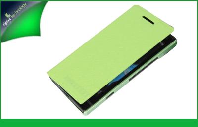 China Silk Texture Xperia S Sony Leather Stand Case Anti - scratch Flip Type for sale