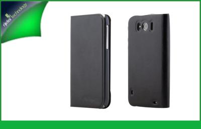 China HTC Sensation XL Genuine Leather Case Cover Flip Wallet Type Black / Green for sale