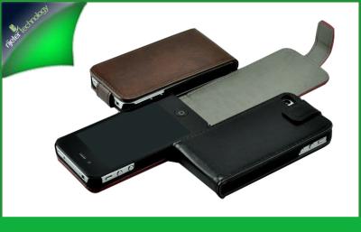 China Vertical Leather Cell Phone Case For Iphone 4s for sale