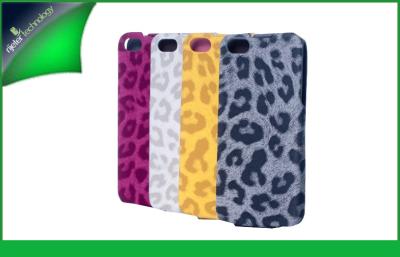 Cina Casi di cuoio verticali del telefono cellulare di vibrazione di lusso del leopardo per il iPhone 5/5s in vendita