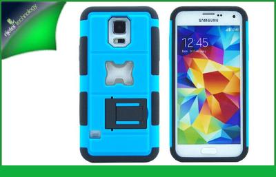 China Blue And Black Kickstand Phone Case 3 In 1 For Samsung Galaxy S5 I9600 for sale