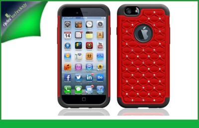 China Custom Iphone 6 Mobile Phone Protective Cases Red PC and Silicone for Protection for sale