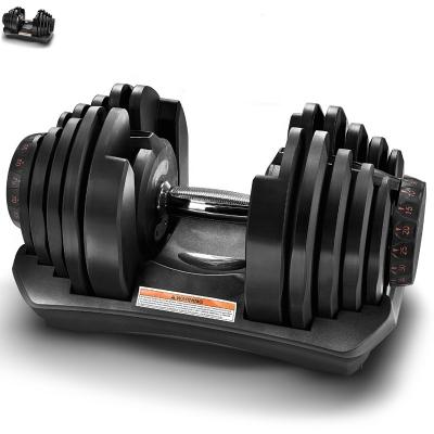 China New Equipment Durable Western Standard American Hot Selling Fitness Gym Dumbbell Set Adjustable 40kg 90lb for sale