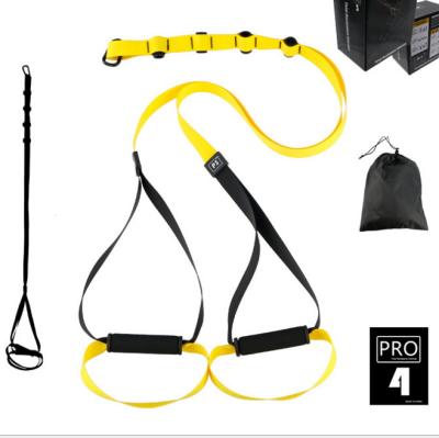 China Durable Exercise Resistance Bands Hanging Exercise Belt Elastic Ties Gym Workout Suspension Pull Rope Resistance Band Fabric for sale