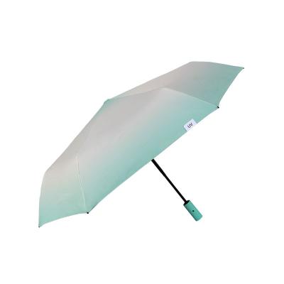 China First Class Windproof UV Proof Gradual Color Changing Safe 3 Times Open And Close Auto Umbrella for sale