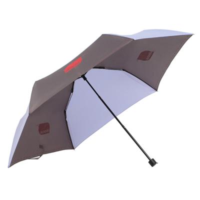 China Modern Stitching Color Super Mini Ad Transfer Printing Three Folding 3 Fold Umbrella for sale