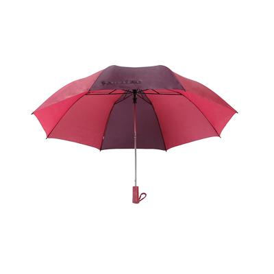 China Large Size Dark Red and High Quality Light Red Alternative 2 Fold Automatic Golf Umbrella for sale