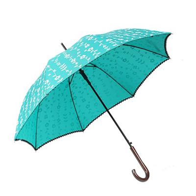 China Modern Custom Logo Print Waterproof Strong Straight Umbrella for sale