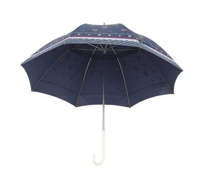 China Fashion Windproof Classic Japanese Ladies Automatic Umbrella Straight Parasol With Diamond Crystal Bonding for sale