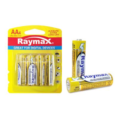 China Toys Raymax China Best-selling Long Life Portable Am3 Pila AA LR6 1.5v AA Cell Alkaline Storage Battery AA for sale