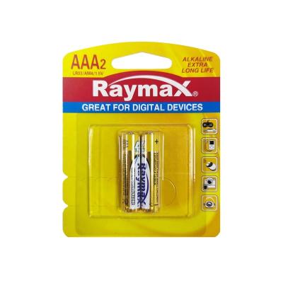 China Toys Raymax Factory Supply Super D.C.A. LR03 2pc-pack 1.5v D.C.A. Alkaline Batteries Wholesale for sale