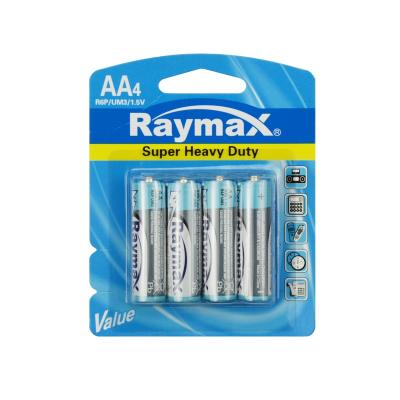 China Toys Wholesale OEM Raymax 800mAH UM3 R6 Zinc Aluminum Carbon Dry Jacket Battery For Remote Control for sale