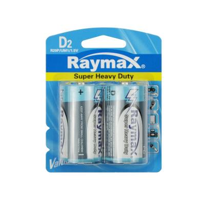 China Toys Wholesale Zinc Aluminum Carbon Factory Supply OEM Raymax 4500mAH UM1 R20 D Jacket Dry Battery for sale