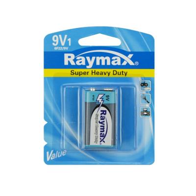 China Excellent Toys Performance OEM Raymax Batteries 250mah 6f22 9v Smoke Detector Zinc Carbon Battery for sale