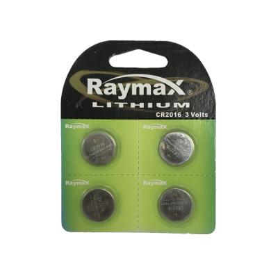 China Home Appliances Raymax Supplier OEM 3v Lithium Button CR2016 Power Button Cell Battery For Calculator for sale