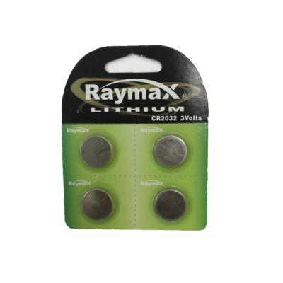 China Home appliances Raymax factory supply batteries 220mAh 3.0V cr2032 lithium button cell battery for sale