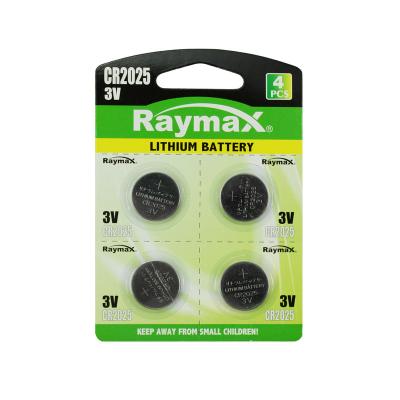 China Toys Raymax Lithium Ion Cells CR2025 CR Battery Button Cell For Remote Control for sale