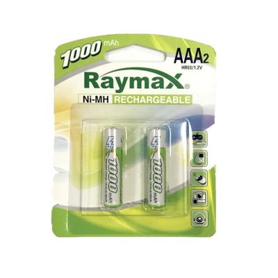 China Toys factory supplier Raymax 1.2Volt Ni-MH AAA HR03-4B rechargeable batteries for radio for sale