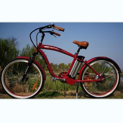 China Custom Wholesale Adults Cruiser Aluminum Alloy 36v 250w 500w Beach Bike Electric Bicycle For Sales With CE Approved for sale