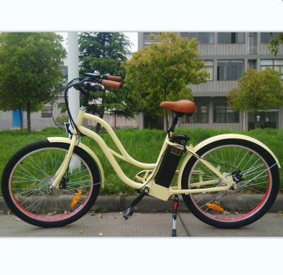 China New Design 26inch Aluminum Alloy Beach Bike For 250w Lady Cruiser Electric Bikes With LCD Display On Sale for sale