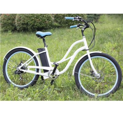 China aluminum alloy most popular 250w beach cruiser bike for men belgium electric bike with rear 8fang motor made in china for sale