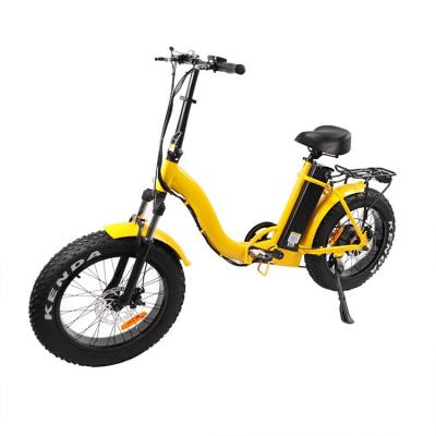 China Hot Selling Electric Folding Bike 500W Aluminum Alloy 20 Inch Electric Fat Tire Bike Folding Electric Bike for sale