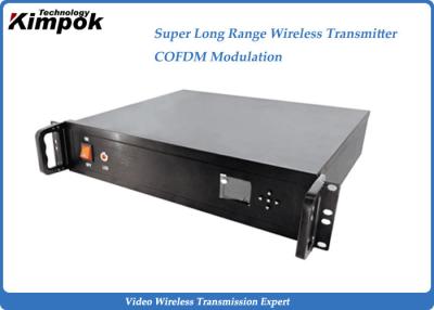 China High Power COFDM Wireless Transmitter , 100km Long Range Digital Video Transmitter for sale