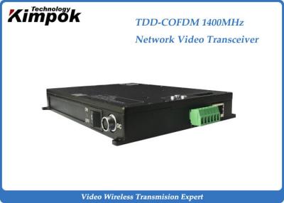 China 1400Mhz COFDM Transceiver Ethernet Video Sender 10-15 km Transmit Distance for sale