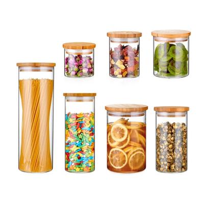 China Sustainable Wholesale Kitchen Storage Manufacturers Durable Glass Jar Storage Jars Airtight for sale