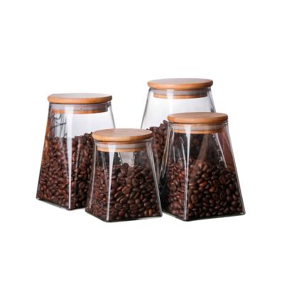 China Storage Convenience Hot Sales Exquisite Glass Storage Jar Square For Refrigerator for sale