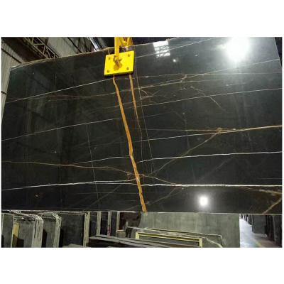 China Modern Material Red Vein Construction Black Marble Dining Table,Hot Sale With Cheap Price Black And Gold Slab@ Marbles for sale