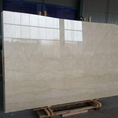 China Decoration material import high quality polished beige marble slab, size 320*160*20mm for sale