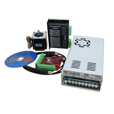 China Wide Application 2 Phase CNC Router Kit DM542 Driver+ NEMA23 57HS56 Electronic Motor +350W 36V Power Supply For CNC Machine High Quality for sale