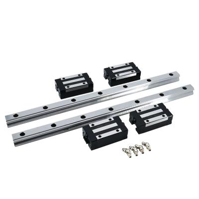 China 2pc HGR20 HGH20 High Accuracy Square Linear Guide Rail ANY LENGTH+4pc Slide Block Carriages HGH20CA/flang HGW20CC Linear Actuator for sale