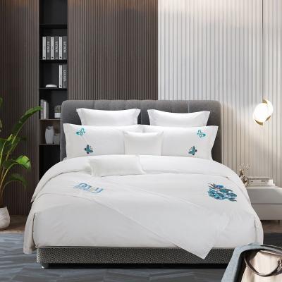 China Nondisposable Bedding Hotel White Cotton Microfiber White Bedclothes Set White Tencel Plain for sale