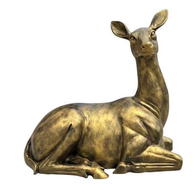 China China Life Size Bronze Outdoor Copper Deer Statue For Sale Sculpture for sale