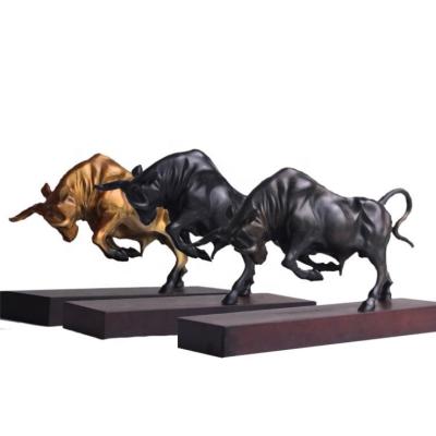 China Custom Life Size Bronze Wall Street Bull Statue Of China Bull Metal Ox Sculpture for sale