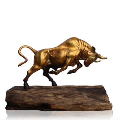 China Famous Ancient China Bronze Sculpture Wall Street Bull Statue for sale