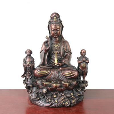 China China bronze statue sculpture of Guanyin in seated position for sale