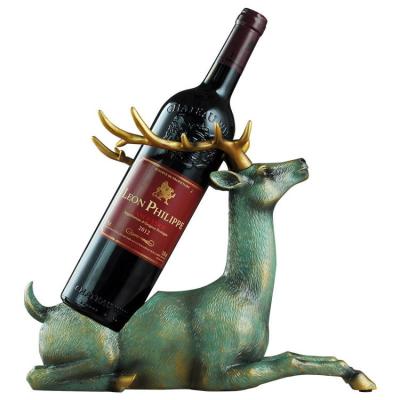 China Other Factory Outlet Deer Sculpture Decoration Wine Bottle Holder Ornament for sale