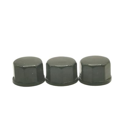 China No Wholesale 13mm black plastic Vial Caps Glass Smooth Screw Cap for sale