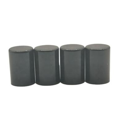 China Non Spill 13mm neck size black aluminum Metal Roll-on Bottle Cap Lid for sale