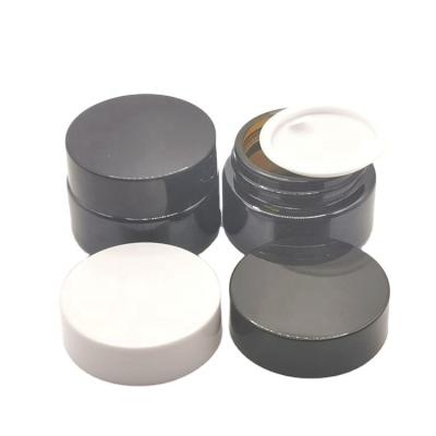 China Non Spill Hot sale 41mm plastic lid cover seal glass jar screw lid cream jar black lid for sale