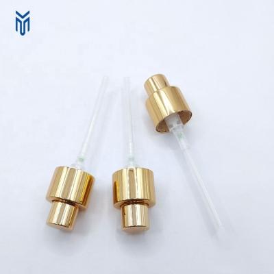 China Non Spill manufacturer 18mm gold Luxury Lotion Pump Cosmetic Press liquid foundation Pump for sale