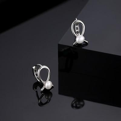 China S925 Sterling Silver Luxury Women's Freshwater Pearl Earrings Baroque Pearl Earrings for sale