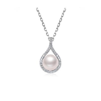 China FASHIONABLE Pearl Pendant from Diamond Design S925 Sterling Silver Freshwater Pearl Jewelry for sale