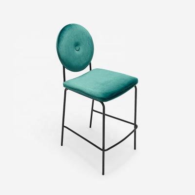 China Modern Nordic Design Velvet High Sense And Classy Look Bar Chair And Bar Stool Used In Hotel Bar Club Or Restaurant for sale