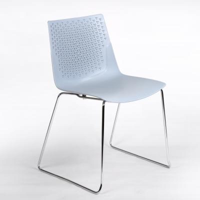 China Modern Commercial Used PP Chair Durable Dining Chair And Stainless Steel Leg Leisure Used In Restaurant for sale