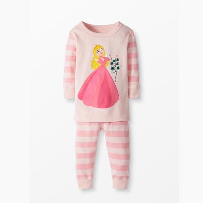 China QUICK DRY Custom Design Girls Boys Children Kids Print Cartoon Character Long John Pajamas Kids Pajamas Sleepwear Set for sale