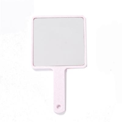 China One Side Shape Personalized Plastic Single Hand Mirror Personalized Custom LOGO Cosmetic Makeup UV Printing Hand Held Mirror For Girls for sale